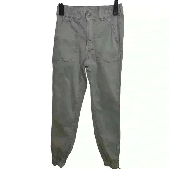 American Eagle Super Stretch High Waisted Ankle Zip Jogger Gray Women’s Size 8 - Picture 1 of 4